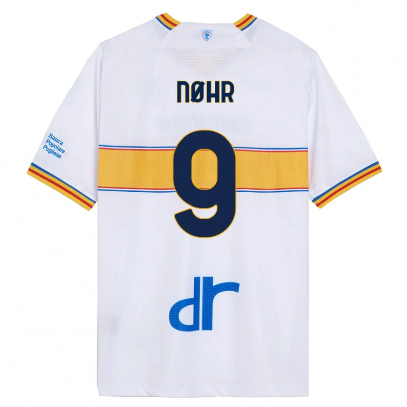 Danxen Men Gustav Nøhr #9 White Yellow Away Jersey 2025/26 T-Shirt