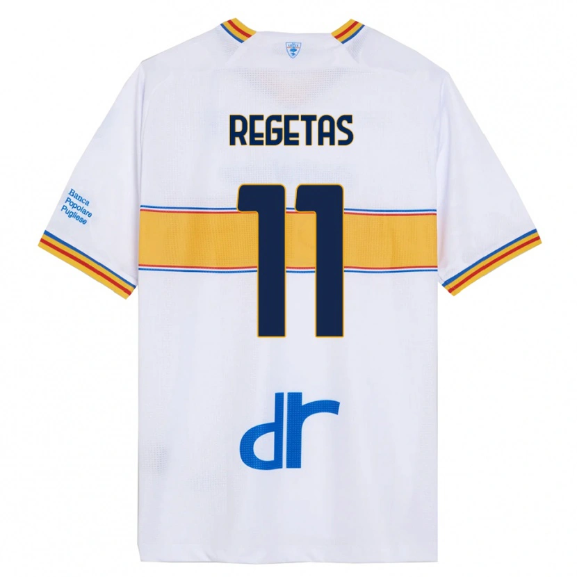 Danxen Men Domagoj Regetas #11 White Yellow Away Jersey 2025/26 T-Shirt
