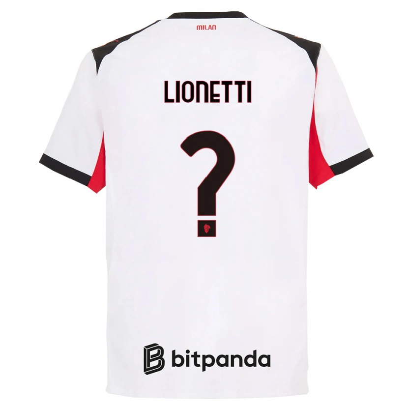 Danxen Men Francesco Lionetti #0 White Black Away Jersey 2025/26 T-Shirt