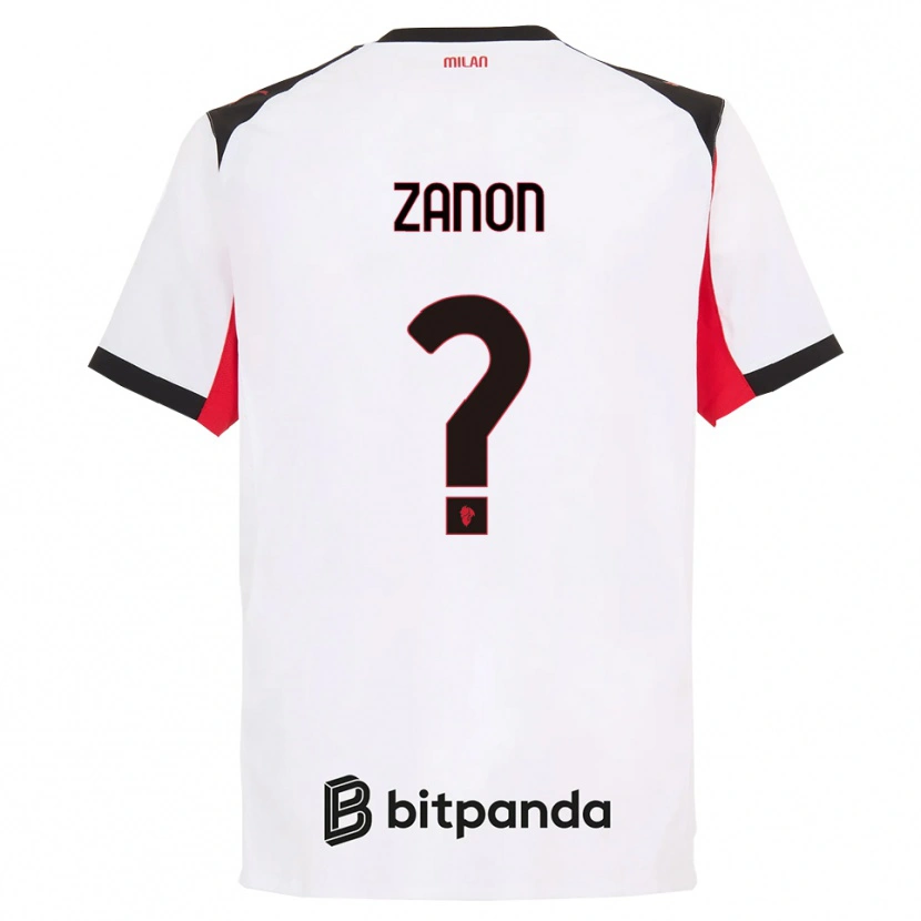 Danxen Men Thomas Zanon #0 White Black Away Jersey 2025/26 T-Shirt