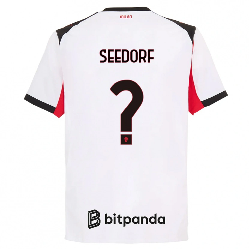 Danxen Men Denzel Viana Seedorf #0 White Black Away Jersey 2025/26 T-Shirt