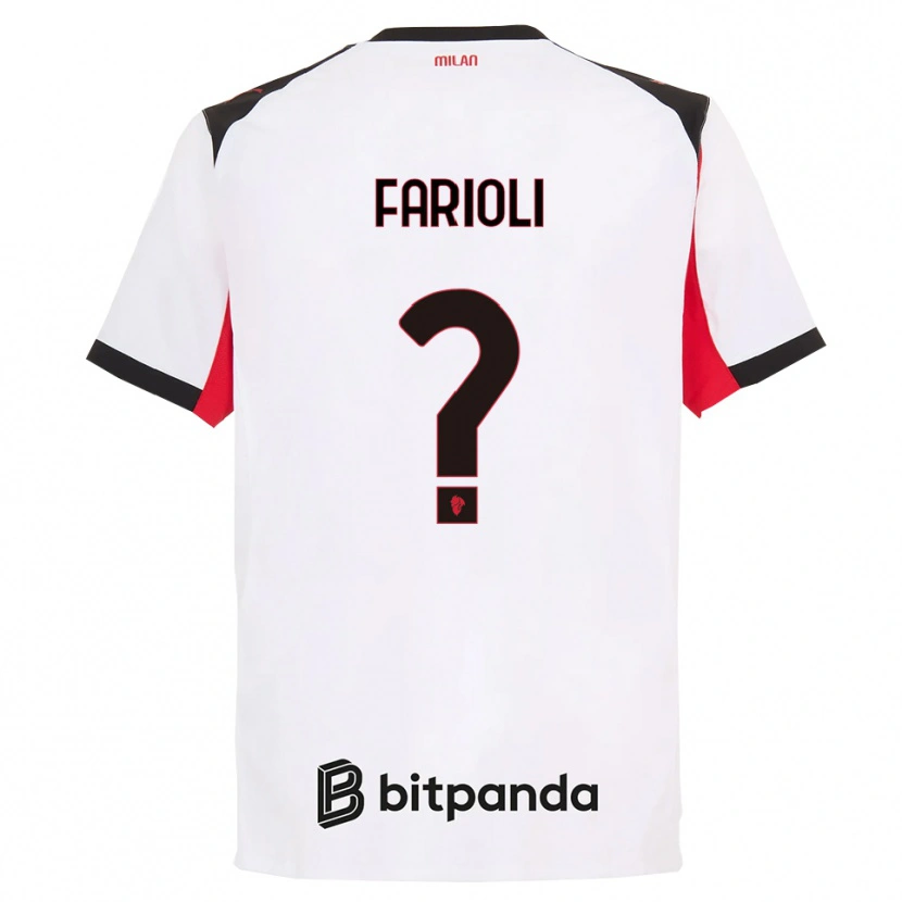 Danxen Men Simone Farioli #0 White Black Away Jersey 2025/26 T-Shirt