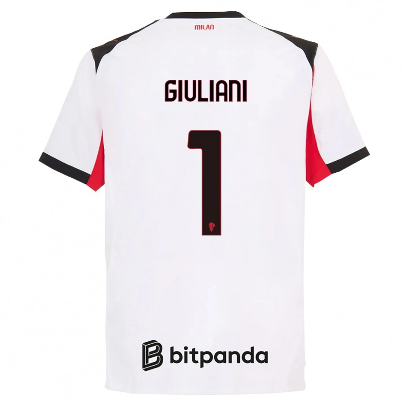Danxen Men Laura Giuliani #1 White Black Away Jersey 2025/26 T-Shirt