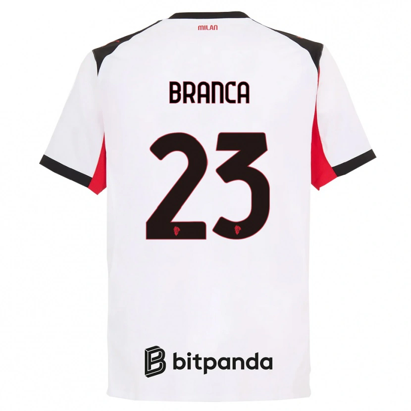 Danxen Men Simone Branca #23 White Black Away Jersey 2025/26 T-Shirt