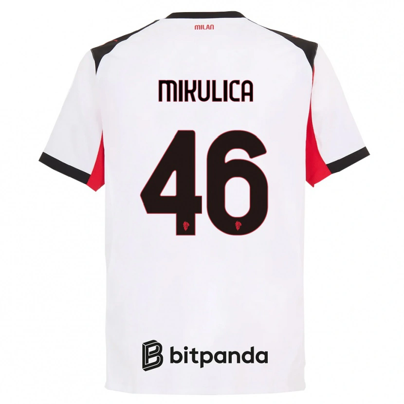 Danxen Men Petra Mikulica #46 White Black Away Jersey 2025/26 T-Shirt