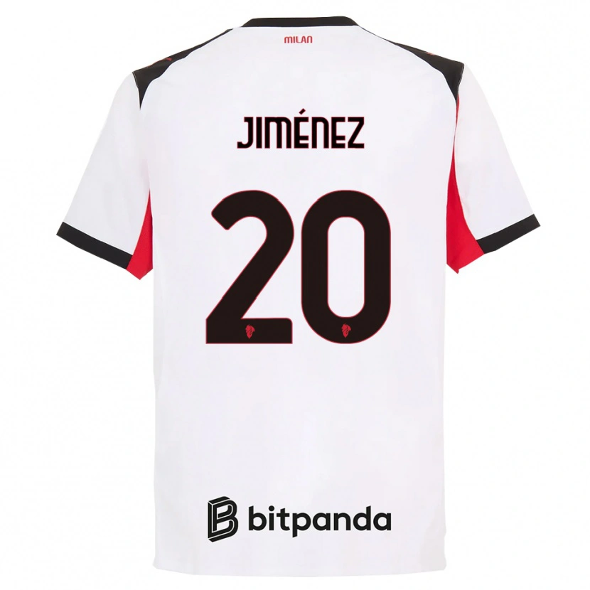 Danxen Men Álex Jiménez #20 White Black Away Jersey 2025/26 T-Shirt