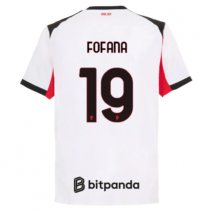 Danxen Men Youssouf Fofana #19 White Black Away Jersey 2025/26 T-Shirt
