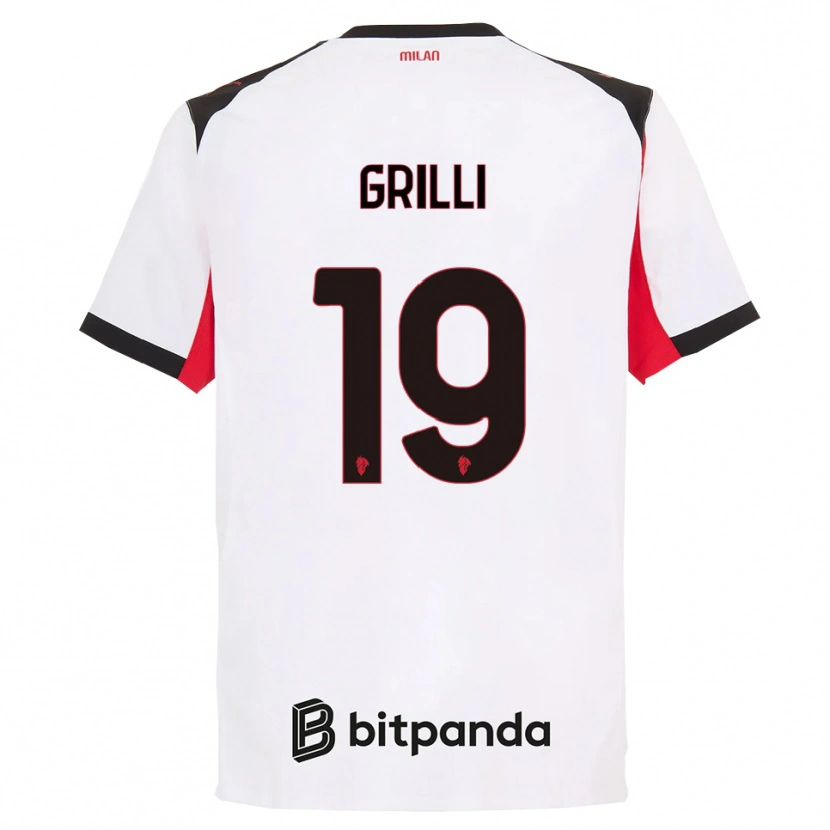 Danxen Men Lorenzo Grilli #19 White Black Away Jersey 2025/26 T-Shirt