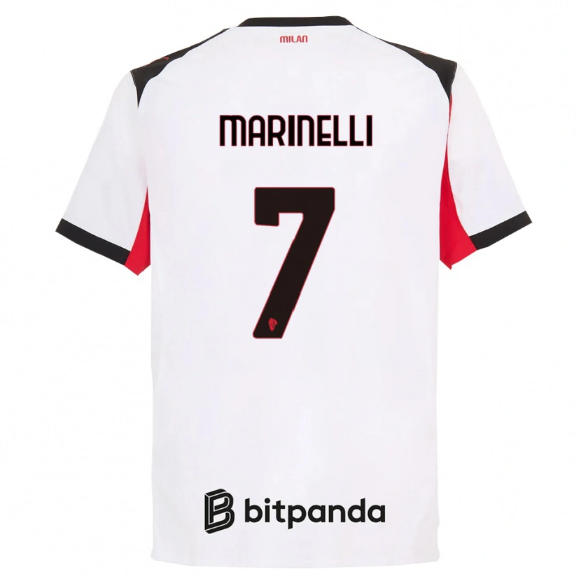 Danxen Men Gloria Marinelli #7 White Black Away Jersey 2025/26 T-Shirt