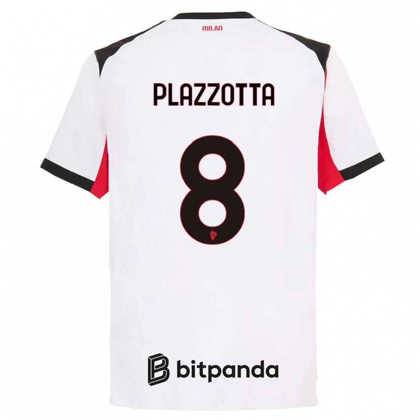 Danxen Men Filippo Plazzotta #8 White Black Away Jersey 2025/26 T-Shirt