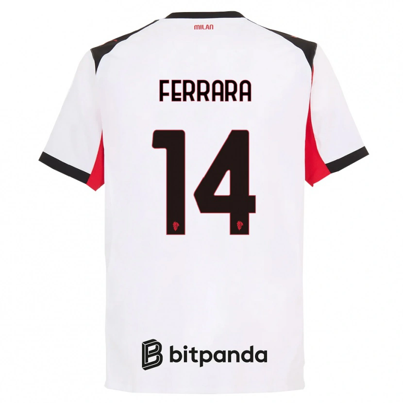 Danxen Men Francesco Ferrara #14 White Black Away Jersey 2025/26 T-Shirt