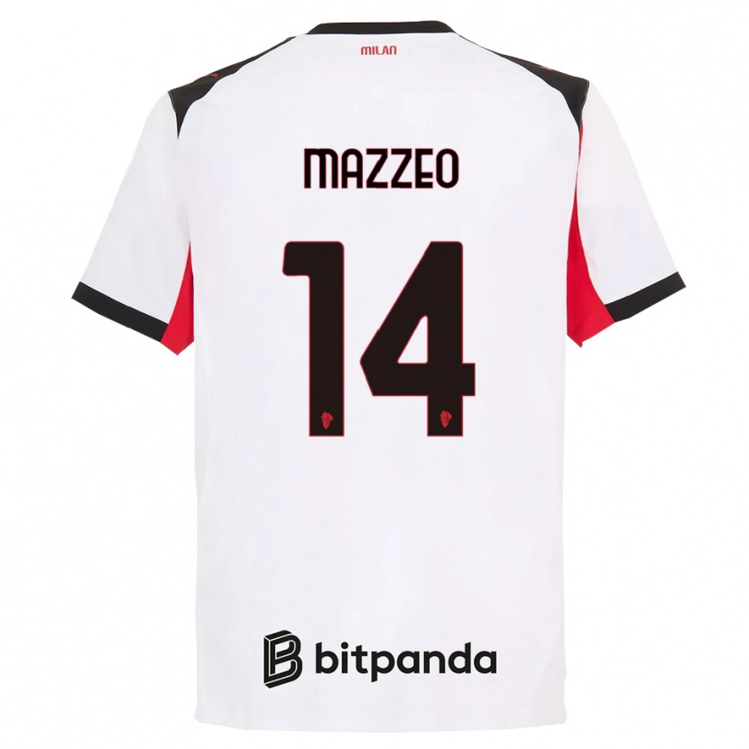 Danxen Men Kevin Mazzeo #14 White Black Away Jersey 2025/26 T-Shirt