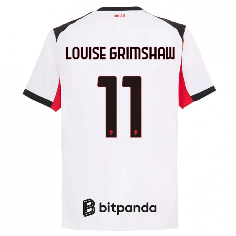 Danxen Men Christy Louise Grimshaw #11 White Black Away Jersey 2025/26 T-Shirt
