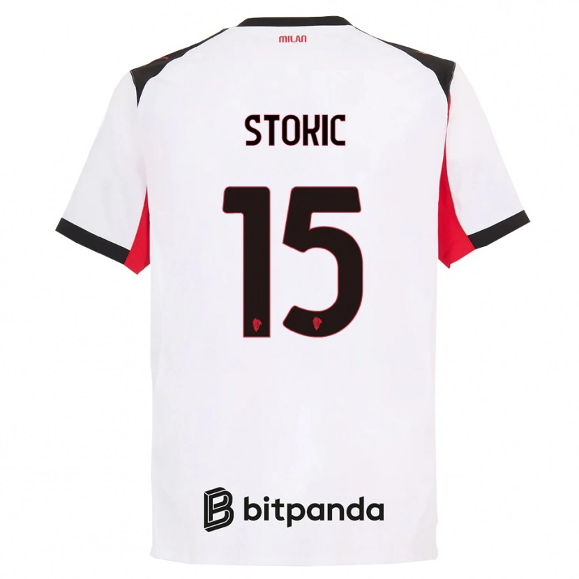 Danxen Men Sara Stokić #15 White Black Away Jersey 2025/26 T-Shirt