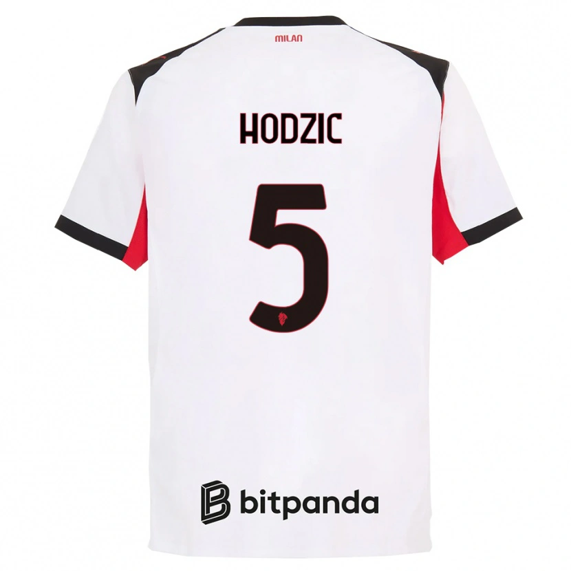 Danxen Men Demirel Hodzic #5 White Black Away Jersey 2025/26 T-Shirt