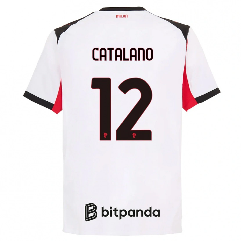 Danxen Men Alessio Catalano #12 White Black Away Jersey 2025/26 T-Shirt