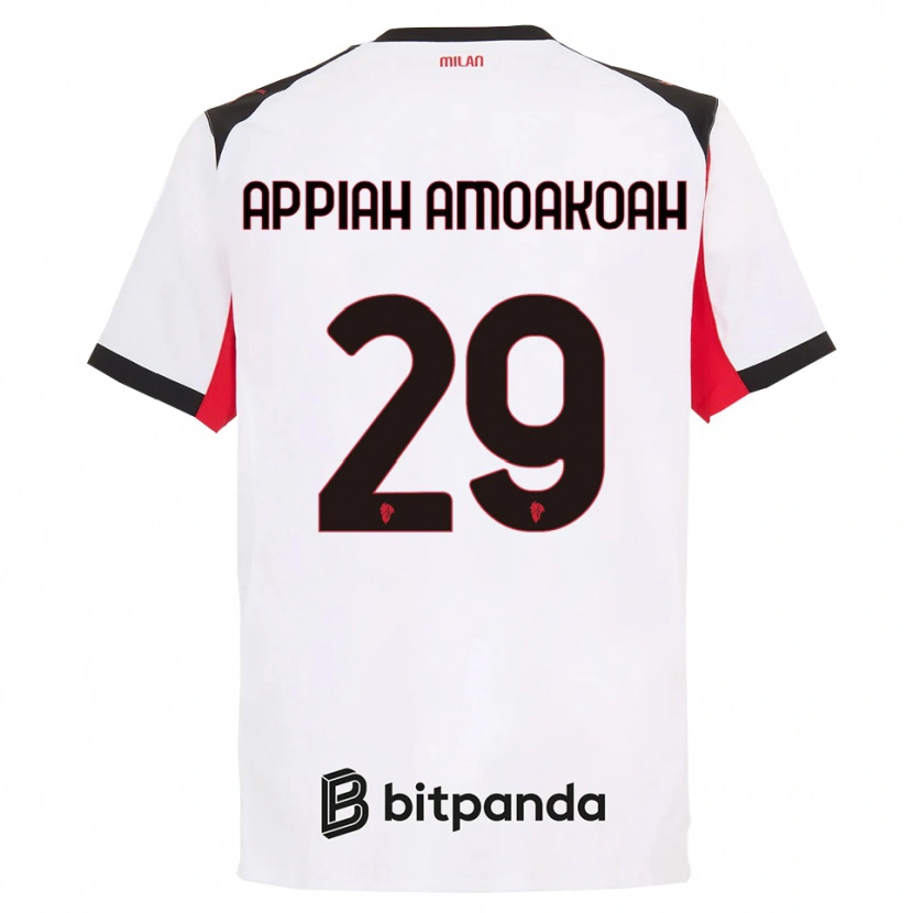 Danxen Men Karen Appiah Amoakoah #29 White Black Away Jersey 2025/26 T-Shirt