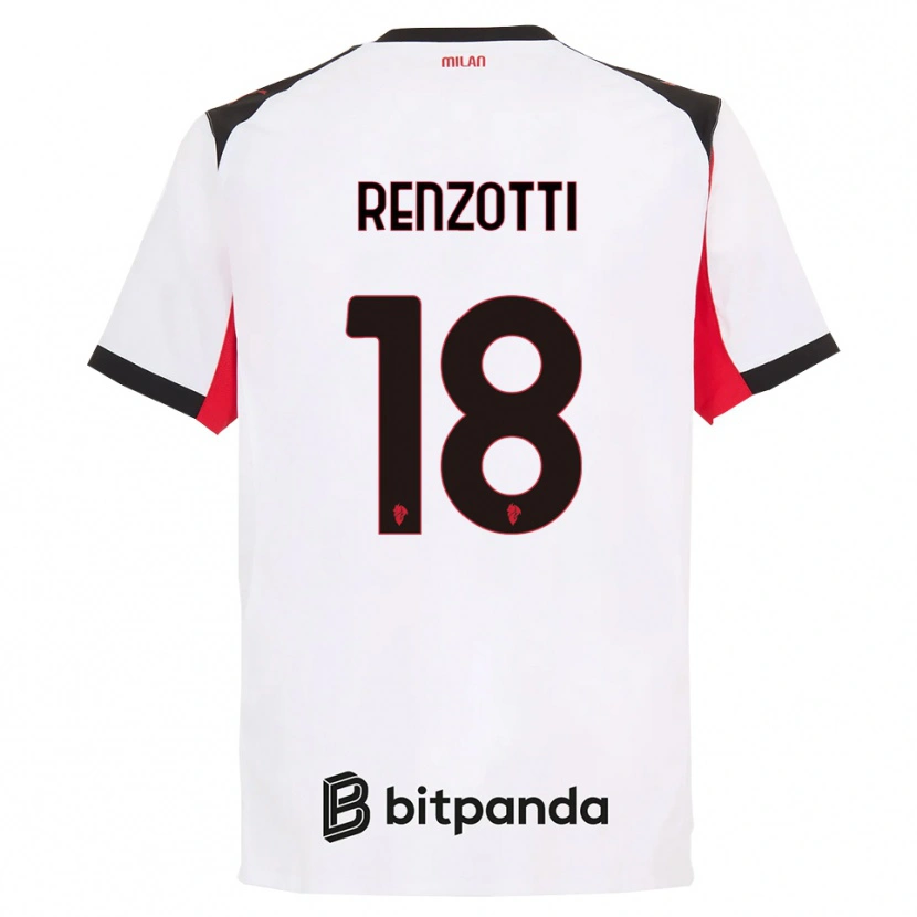 Danxen Men Monica Renzotti #18 White Black Away Jersey 2025/26 T-Shirt