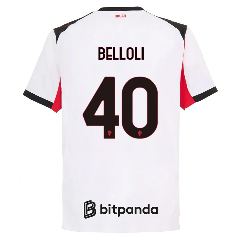 Danxen Men Sofia Belloli #40 White Black Away Jersey 2025/26 T-Shirt