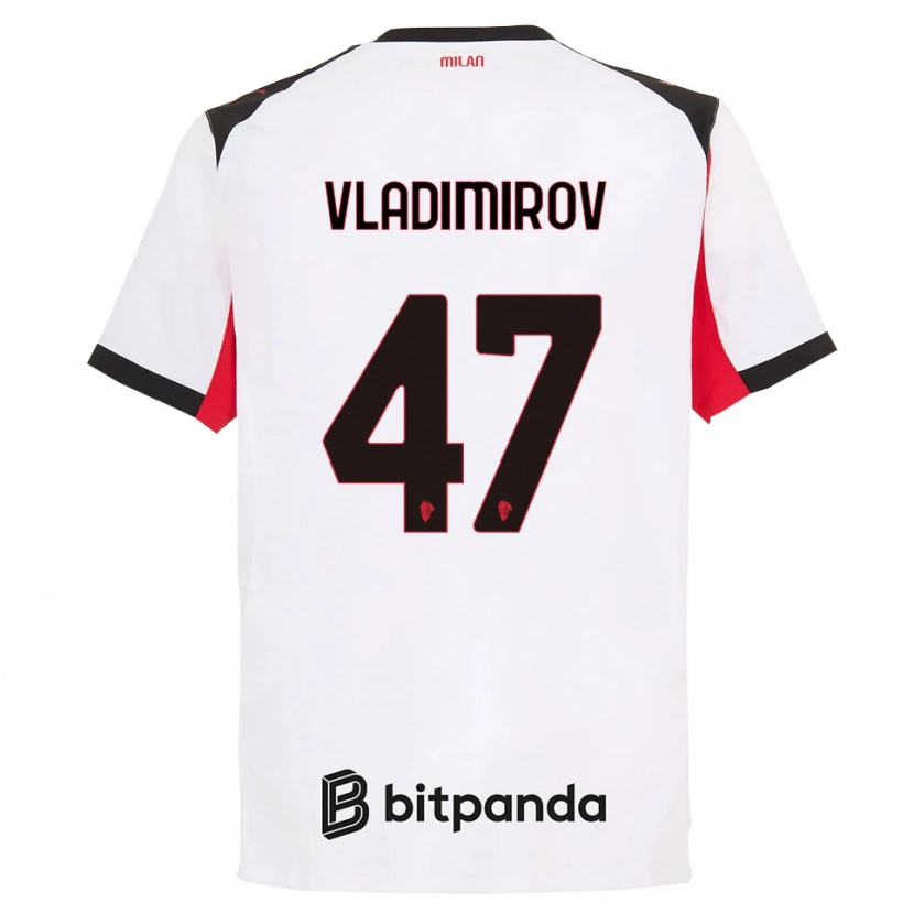 Danxen Men Valeri Vladimirov #47 White Black Away Jersey 2025/26 T-Shirt