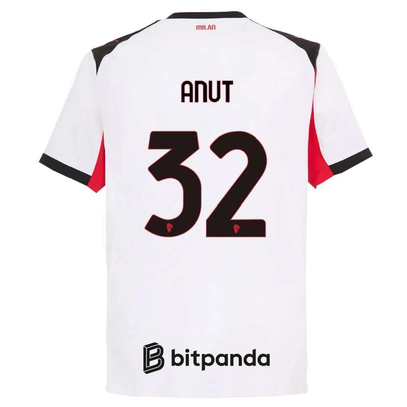 Danxen Men Niccolo Anut #32 White Black Away Jersey 2025/26 T-Shirt
