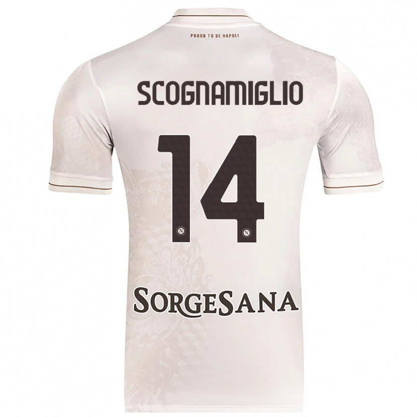 Danxen Men Fabio Scognamiglio #14 Champagne Brown Away Jersey 2025/26 T-Shirt