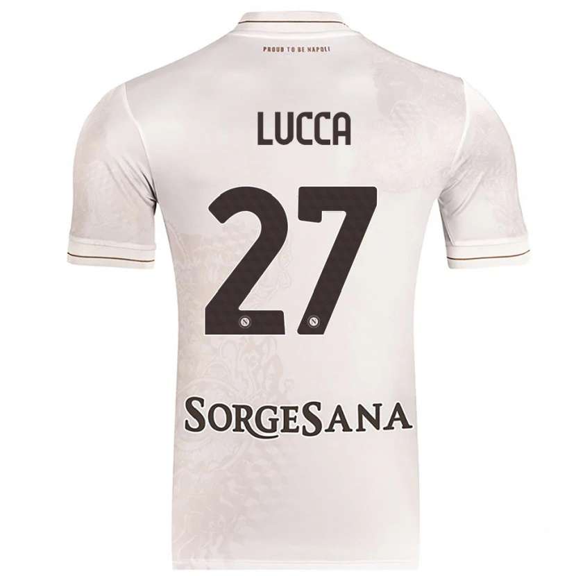Danxen Men Lorenzo Lucca #27 Champagne Brown Away Jersey 2025/26 T-Shirt