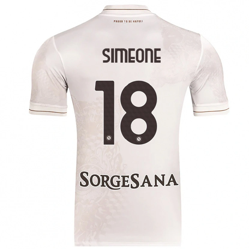 Danxen Men Giovanni Simeone #18 Champagne Brown Away Jersey 2025/26 T-Shirt