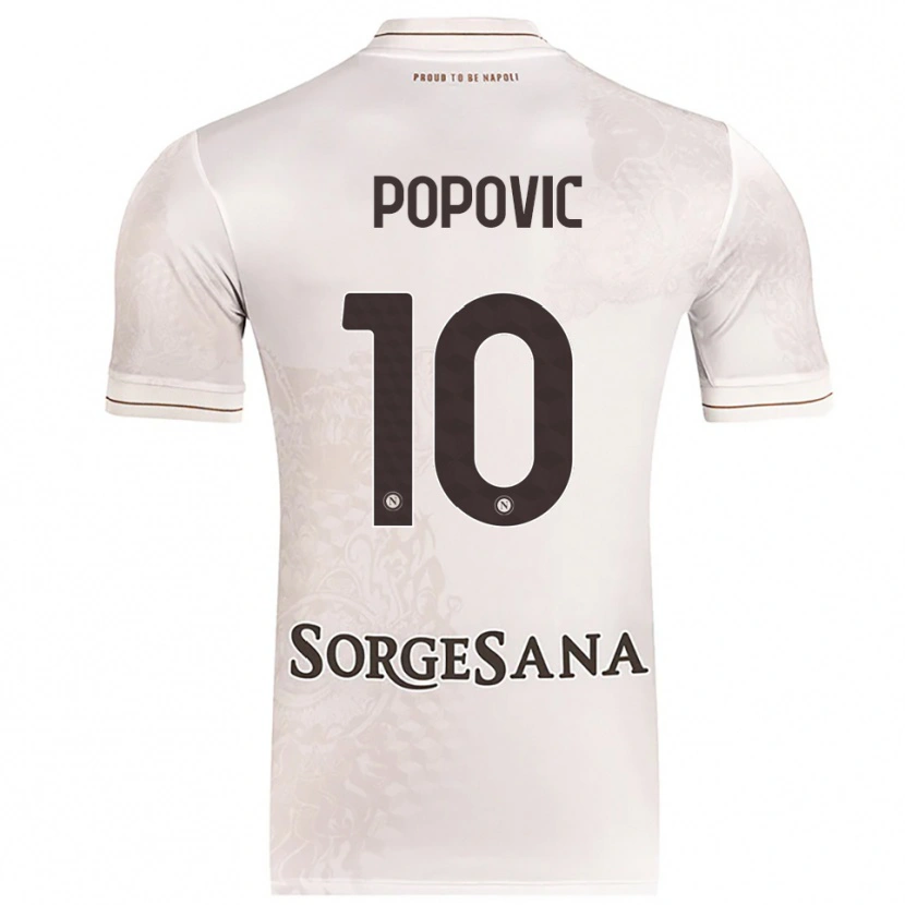 Danxen Men Matija Popović #10 Champagne Brown Away Jersey 2025/26 T-Shirt