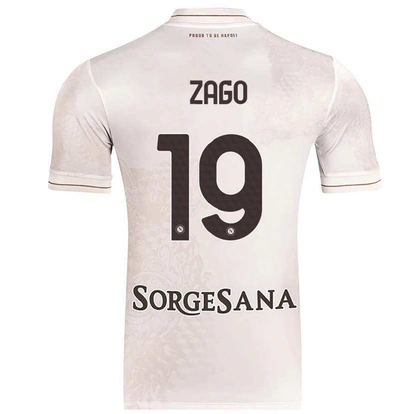 Danxen Men Gabriele Zago #19 Champagne Brown Away Jersey 2025/26 T-Shirt