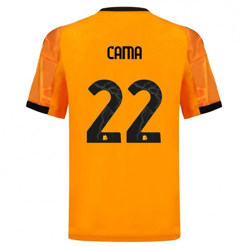 Danxen Men Cristian Cama #22 Orange Black Away Jersey 2025/26 T-Shirt