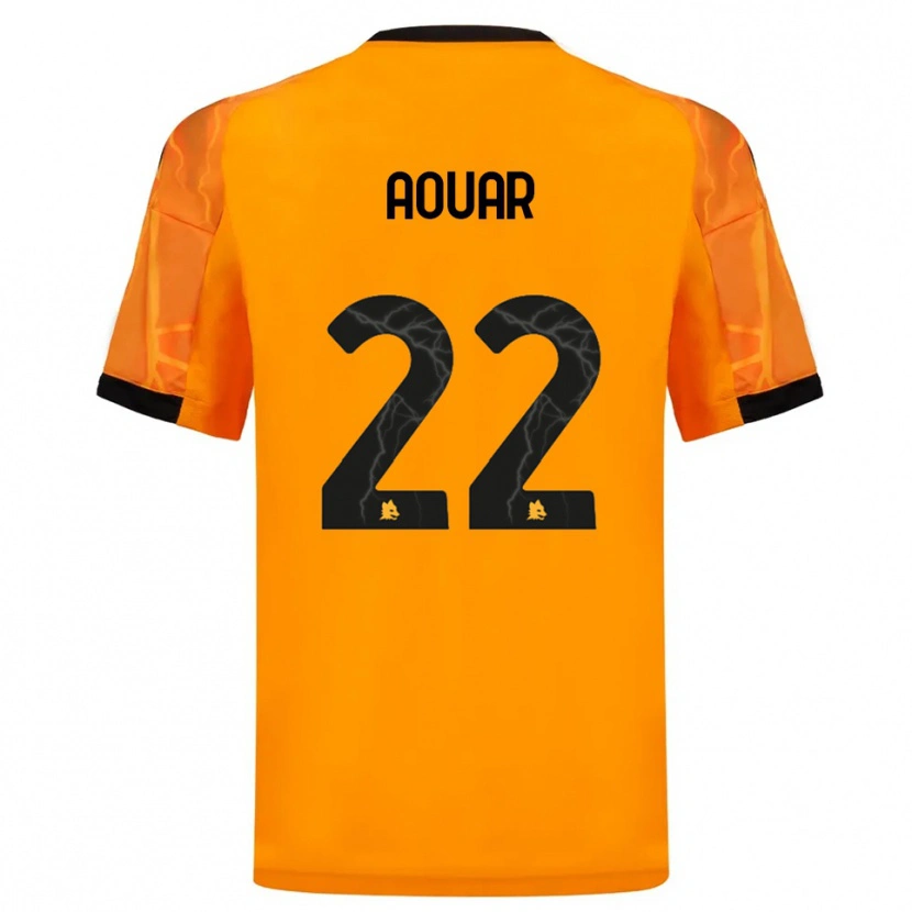 Danxen Men Houssem Aouar #22 Orange Black Away Jersey 2025/26 T-Shirt