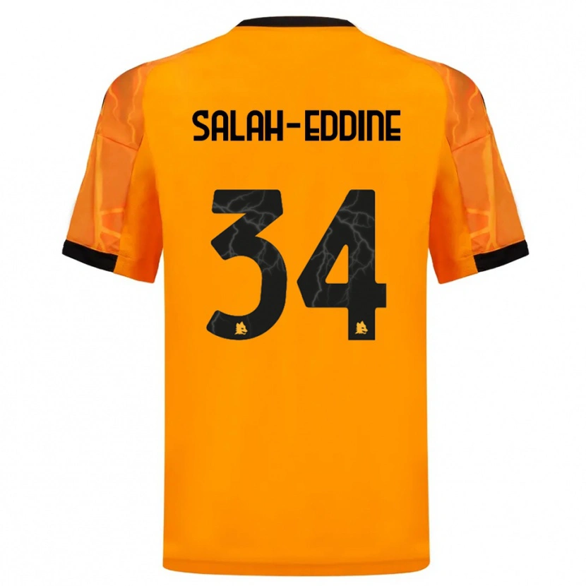 Danxen Men Anass Salah-Eddine #34 Orange Black Away Jersey 2025/26 T-Shirt