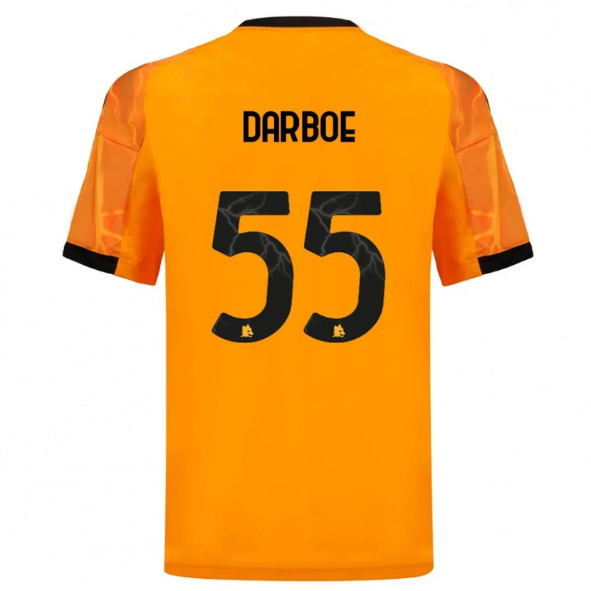 Danxen Men Ebrima Darboe #55 Orange Black Away Jersey 2025/26 T-Shirt