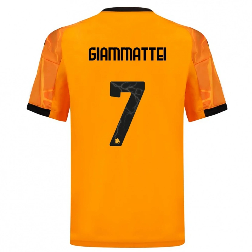 Danxen Men Gioele Giammattei #7 Orange Black Away Jersey 2025/26 T-Shirt