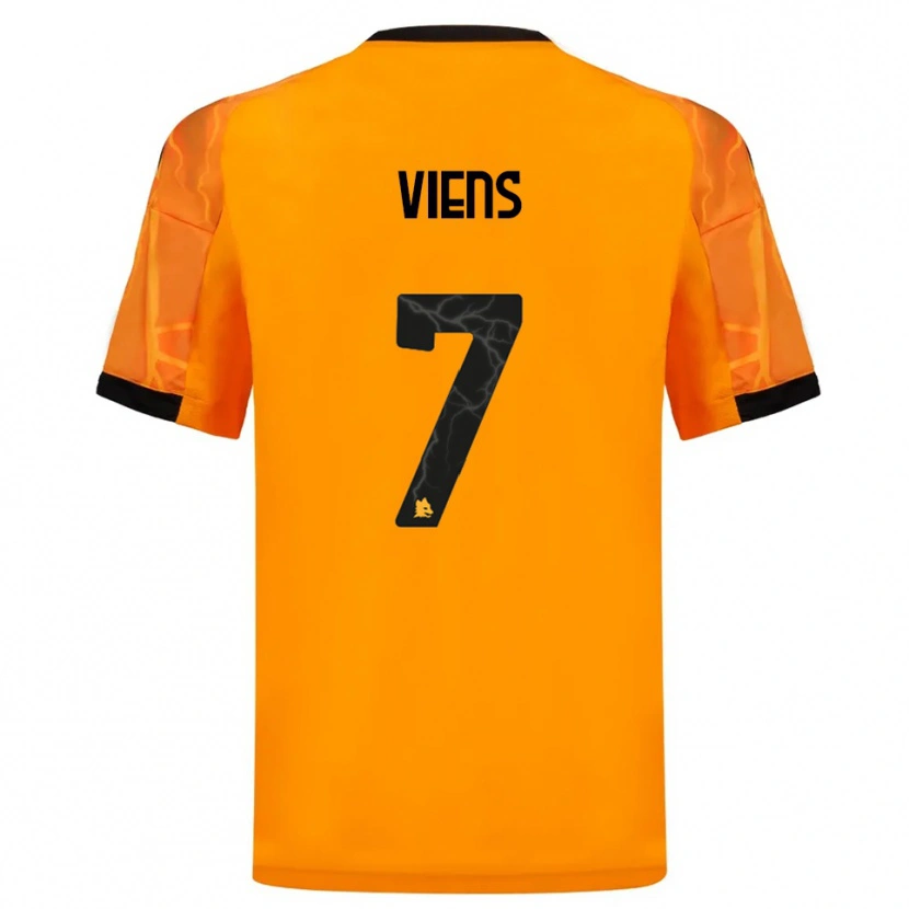 Danxen Men Évelyne Viens #7 Orange Black Away Jersey 2025/26 T-Shirt