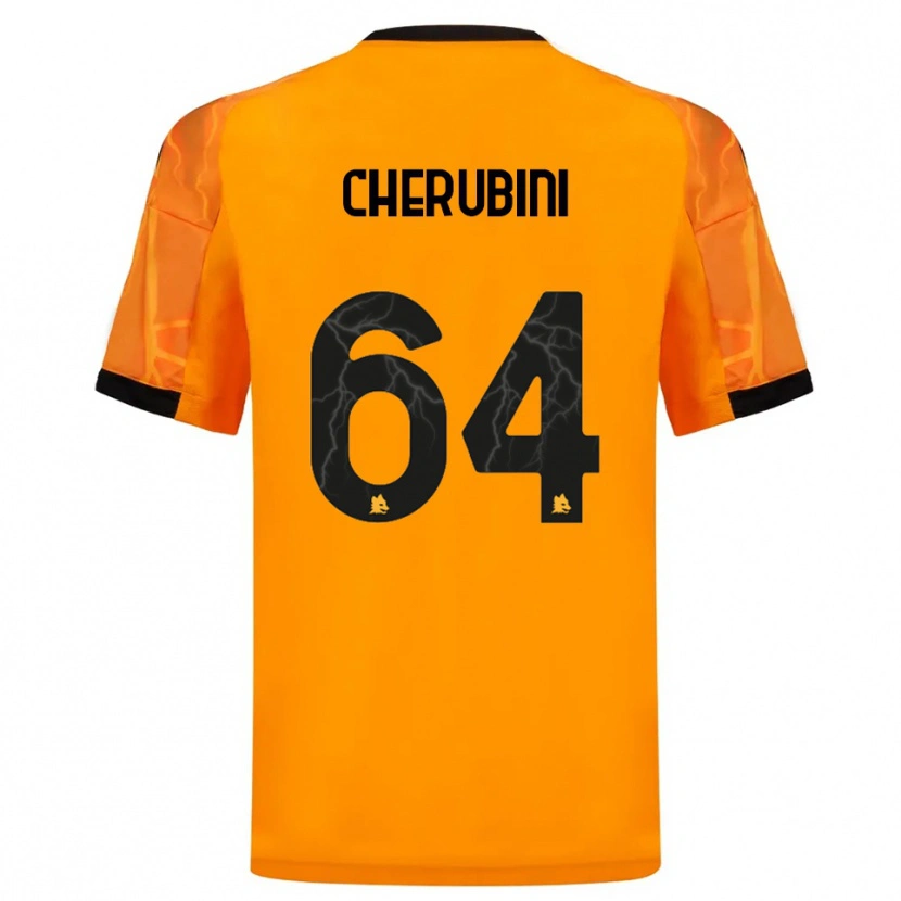 Danxen Men Luigi Cherubini #64 Orange Black Away Jersey 2025/26 T-Shirt