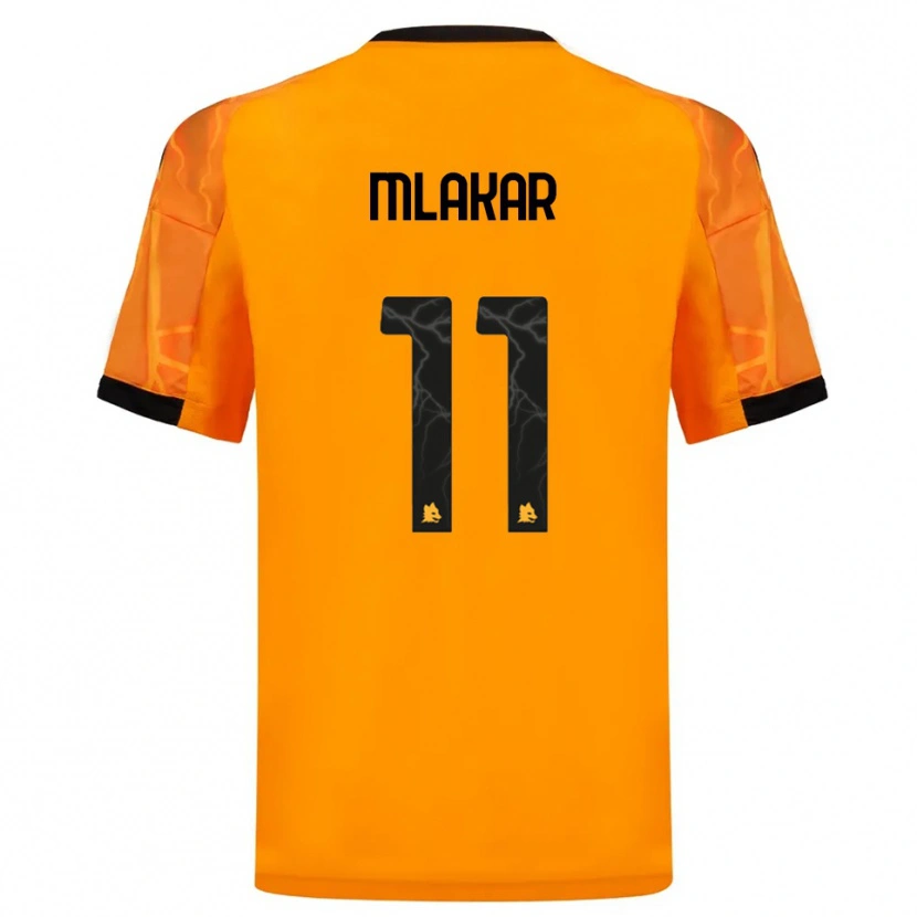 Danxen Men Luka Mlakar #11 Orange Black Away Jersey 2025/26 T-Shirt