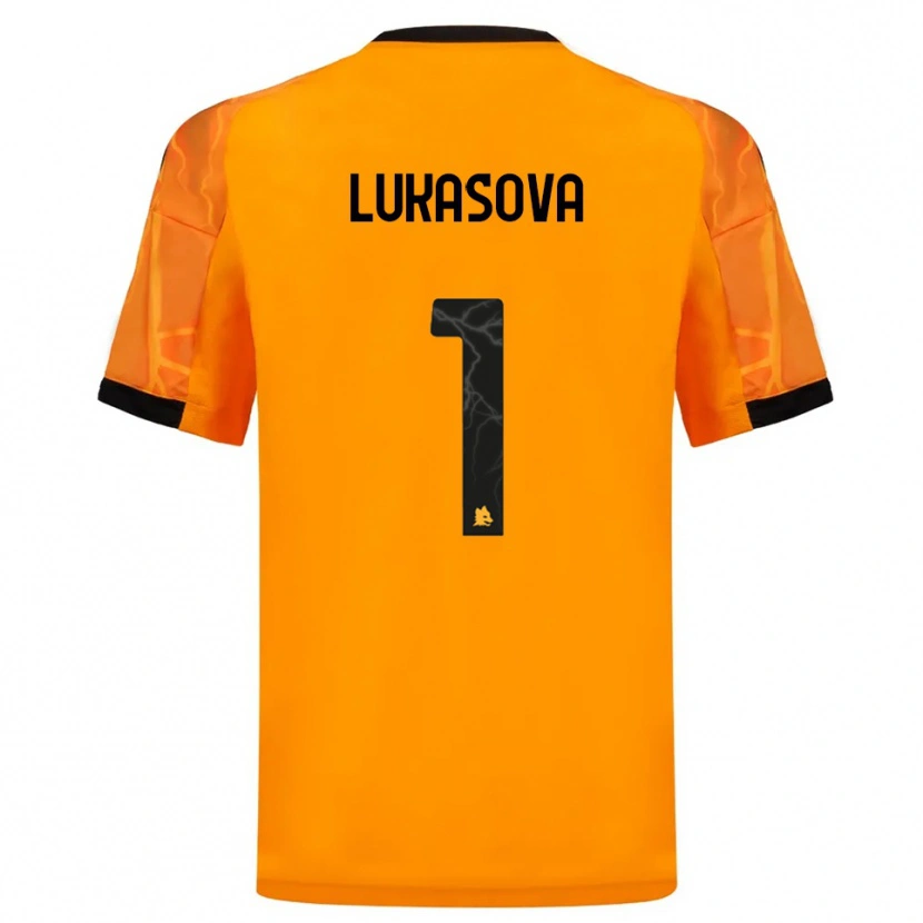 Danxen Men Olivie Lukášová #1 Orange Black Away Jersey 2025/26 T-Shirt