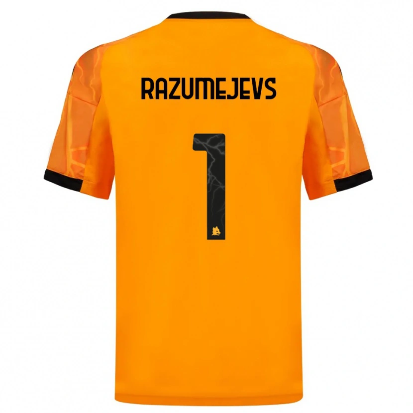Danxen Men Vladislavs Razumejevs #1 Orange Black Away Jersey 2025/26 T-Shirt