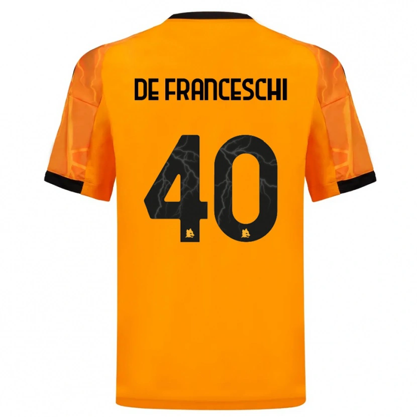 Danxen Men Leonardo De Franceschi #40 Orange Black Away Jersey 2025/26 T-Shirt