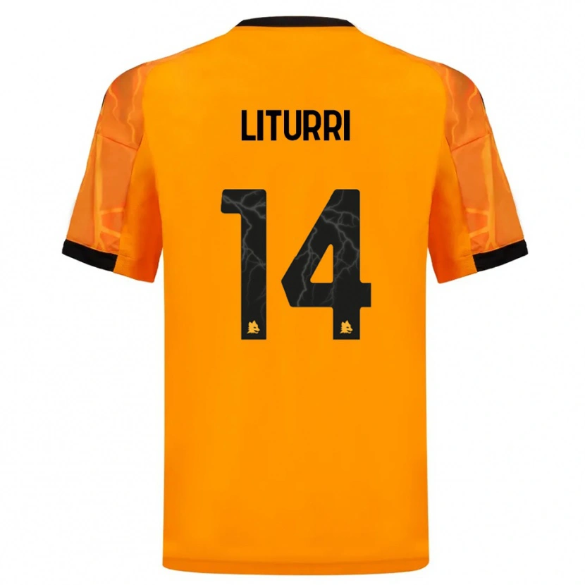 Danxen Men Nicola Liturri #14 Orange Black Away Jersey 2025/26 T-Shirt