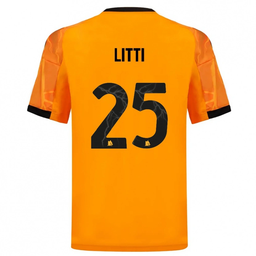 Danxen Men Marco Litti #25 Orange Black Away Jersey 2025/26 T-Shirt