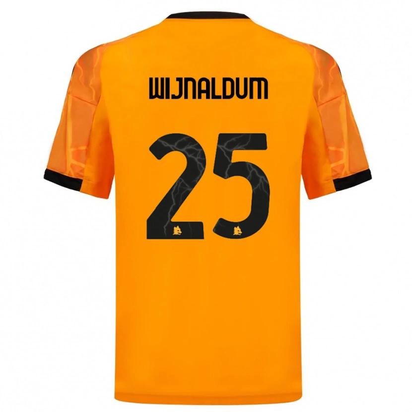 Danxen Men Georginio Wijnaldum #25 Orange Black Away Jersey 2025/26 T-Shirt