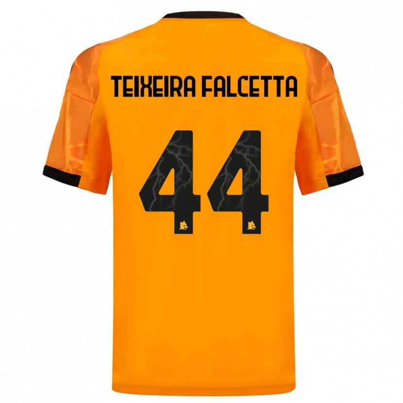 Danxen Men Pietro Teixeira Falcetta #44 Orange Black Away Jersey 2025/26 T-Shirt