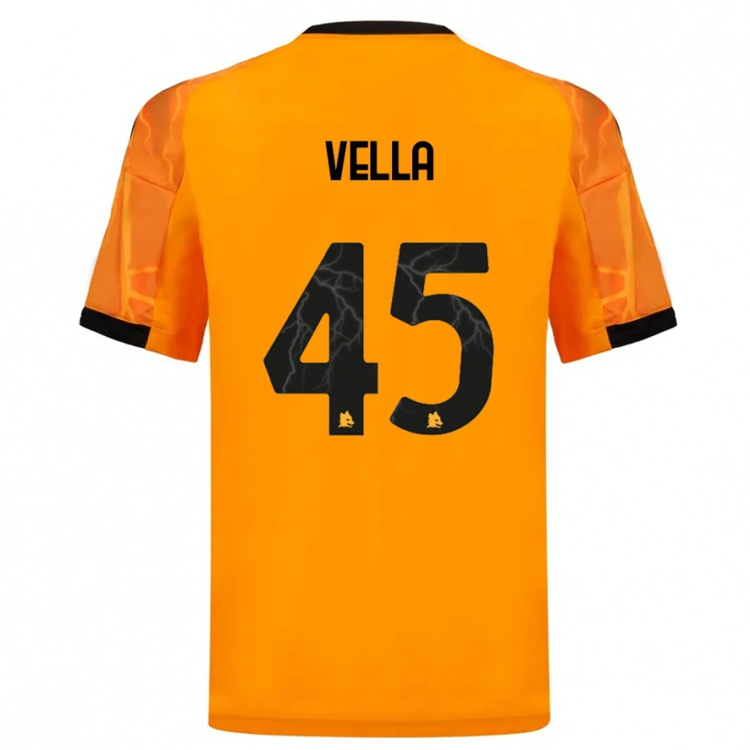Danxen Men Tancredi Vella #45 Orange Black Away Jersey 2025/26 T-Shirt