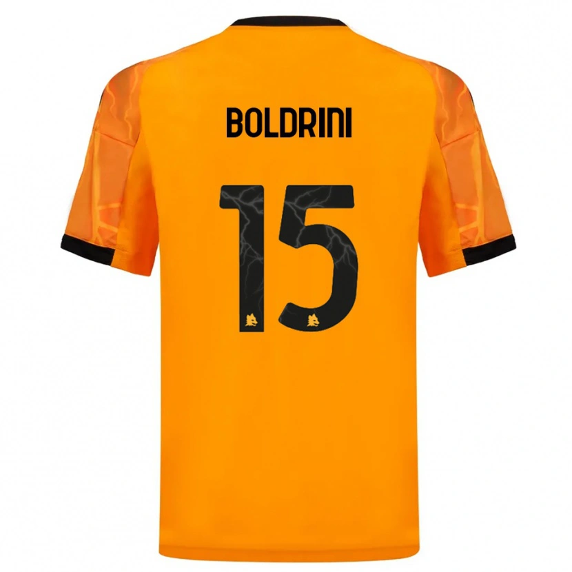 Danxen Men Mattia Boldrini #15 Orange Black Away Jersey 2025/26 T-Shirt