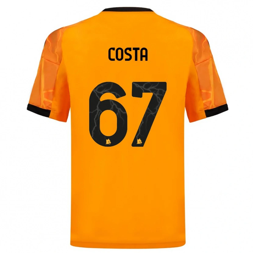 Danxen Men João Costa #67 Orange Black Away Jersey 2025/26 T-Shirt