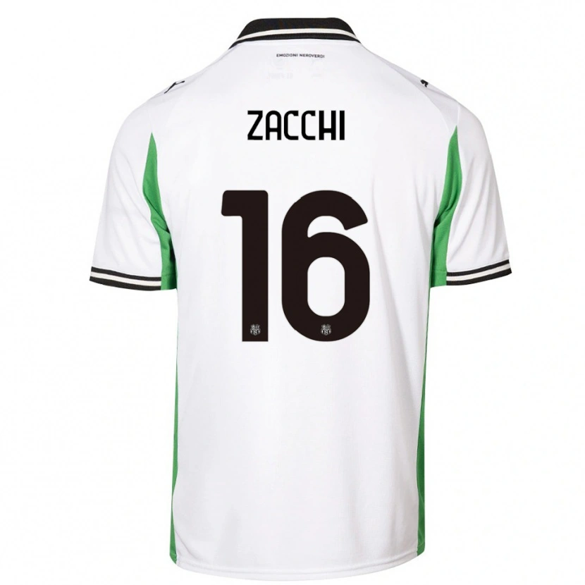 Danxen Men Gioele Zacchi #16 White Green Black Away Jersey 2025/26 T-Shirt