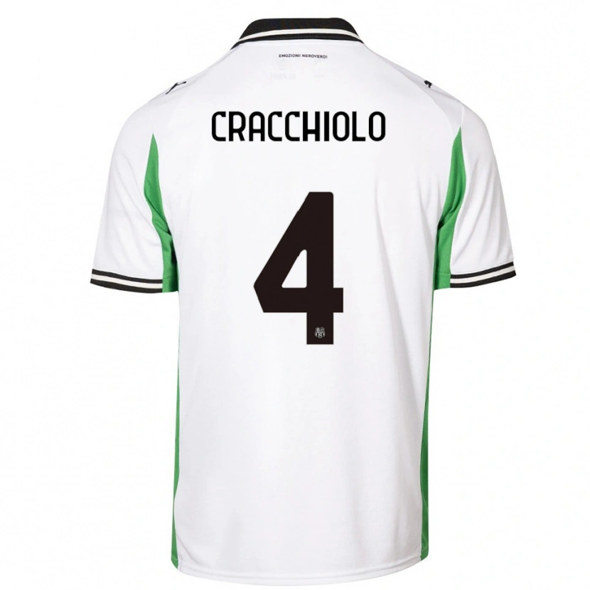 Danxen Men Leonardo Cracchiolo #4 White Green Black Away Jersey 2025/26 T-Shirt